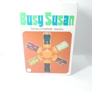Busy Susan Spice Jar Rack Wheel Denmark Milnor Orange Vintage Retro MCM NOS